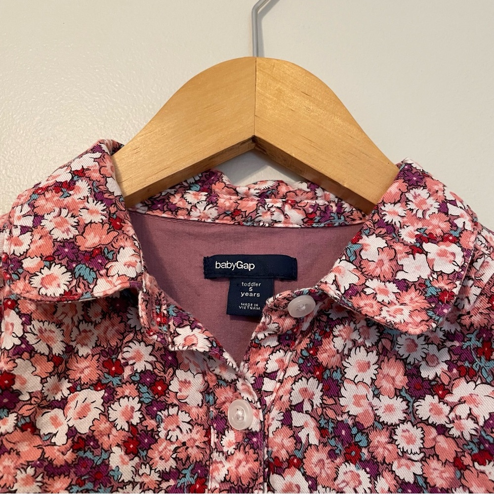 Baby Gap Girls size 5 Floral Collared Dress